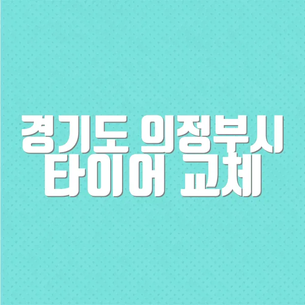 경기도 의정부시 타이어 교체